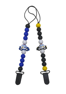 Police Car pacifier clip