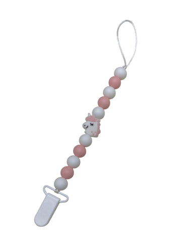 Unicorn pacifier clip