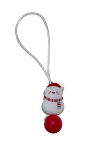 Snowman zipper pull