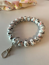 Load image into Gallery viewer, “Black &amp; White Print” Wristlet Keychain